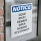 Signmission Door Must Remain Open During Occupancy, 7 in W x Rectangle, Vinyl Decal OS-2PACK-NS-D-710-V-11506 - alternate 4